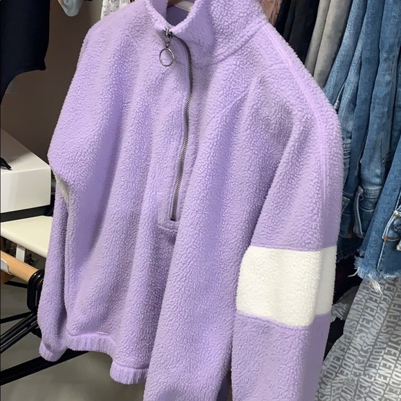 Abercrombie small lavender half-zip sweater - Picture 4 of 6